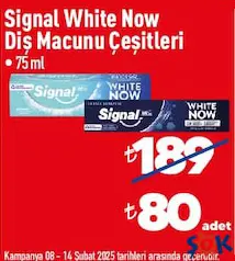 SİGNAL WHİTE NOW DİŞ MACUNU ÇEŞİTLERİ 75 ML